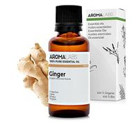Gingembre BIO (Zingiber officinale) - 30 mL - Huile Essentielle Chémotypée et Certifiée AB - Digestion & Mal des transports - Aroma Labs - Made in France
