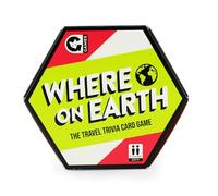 Ginger Fox Jeux de cartes Where On Earth à partir de 8 ans | Facile à jouer pour les fêtes de famille et les rassemblements | Répondez aux questions du quiz de voyage et localisez la destination sur