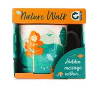 Ginger Fox Tasse à café fantaisie Nature Walk mignonne. Profitez de votre tasse de thé matinale dans cette magnifique tasse pour amoureux de la nature. Avec message caché à l'intérieur. Passe au micro-ondes et au lave-vaisselle. Capacité : 414 ml.