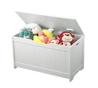 Ginger Home Coffre à jouets en bois pour enfants avec banc et espace de rangement - Blanc, Étagère pour enfants