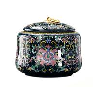 Ginger Jar En Céramique Fait à La Main Boîte De Conservation Céramique Pour Biscuits, Noix Vase à Fleur Décoratif Cadeau De Crémaillère(Black)