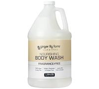 Ginger Lily Farms Club & Fitness Gel douche nourrissant, 100% végétalien et sans cruauté envers les animaux, gel de bain et douche pour homme et femme, sans parfum, recharge de 3,8 l