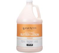 Ginger Lily Farms Club & Fitness Lotion apaisante au beurre de karité pour peaux sèches, 100 % végétalien et sans cruauté envers les animaux, parfum agrumes, 3,8 l