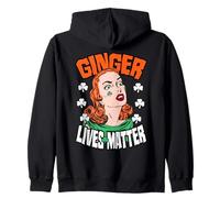 Ginger Lives Matter St. Patrick's Day Rousse Pop Art Girl Sweat à Capuche