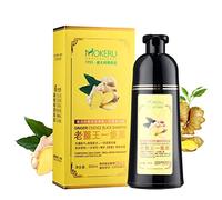 Ginger Lot de 3 shampoings Herbal Natural Fast Blacking Gray Hair Dye Black Shampooing Dye for Hair Coloring Anti-Hair Loss Hair Care Natural Black Hair Shampooing (Noir)