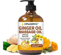 Ginger Oil,Ginger Massage Oil for Lymphatic Drainage,Arnica Oil,100% Natural Massage Oil with Grape Seed Oil Arnica Extract,Vitamin E Oil and Ginger Oil-Warming and Relaxing