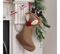 Ginger Ray- Accessoire décoratif à Suspendre pour cheminée, Reindeer Christmas Stocking