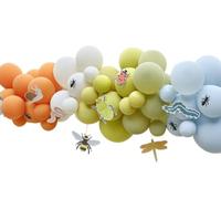 Ginger Ray Arche de ballons effrayante avec 55 ballons en latex et 10 découpes pour cartes - Décoration de fête d'anniversaire d'enfant, taille M