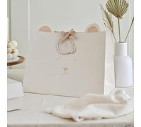 Ginger Ray Baby Shower Sac avec oreilles pop-up et étiquette cadeau Motif ourson Blanc