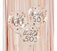 Ginger Ray Ballons d'anniversaire Hello 50 - Mix It Up