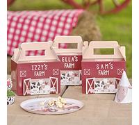 Ginger Ray- Boîte de fête d'anniversaire avec Feuilles d'autocollants et Personnages d'animaux, Imprimé Customisable Farm Themed, Multicolore, 15 Piece Set