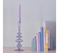 Ginger Ray Bougeoir à Bulles en Verre Violet Lilas Pastel, décoration de Table de fête