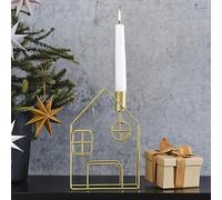 Ginger Ray Bougeoir de Noël en métal doré pour décoration de cheminée