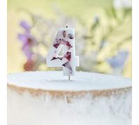 Ginger Ray- Bougie de fête d'anniversaire, Pressed Petal Number 4