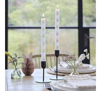 Ginger Ray- Lot de 2 Bougies avec imprimé Oreilles de Lapin Pastel Vert et Rose, Easter Bunny Dinner, Multi