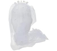 Ginger Ray Bride to Be Serre-tête avec voile pour enterrement de vie de jeune fille Blanc 17 x 13 cm