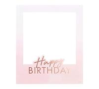 Ginger Ray - Cadre photo personnalisable avec inscription Happy Birthday - Or rose