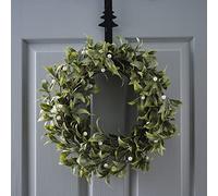 Ginger Ray Couronne de gui Artificiel et Paillettes pour Porte de Noël - Décoration à Suspendre - 127-30 cm