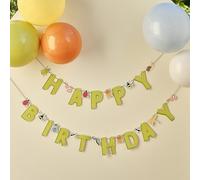 Ginger Ray Creepy Crawly Bugs "Joyeux Anniversaire" Lettre Bannière Banderoles Guirlande Enfants Fête D'anniversaire Décoration 1.5 m