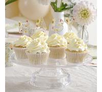 Ginger Ray gâteau fleurs pressées en résine, décorations pour cupcakes, réception-cadeau pour bébé, 4 pièces, Pastel