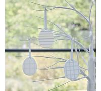 Ginger Ray Décorations d'œufs de Pâques en céramique peinte à accrocher sur des branches d'arbre de Pâques, paquet de 3