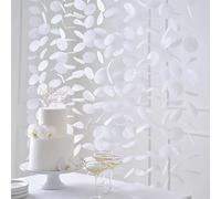 Ginger Ray Disque en papier blanc 16 brins, décoration suspendue pour arrière-plan de Photo de mariage, longueur 1m