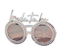 Ginger Ray Lunettes de soleil Bride To Be pour enterrement de vie de jeune fille, blanc, argenté