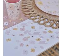 Ginger Ray Floral Happy Birthday & Flowers Card Confetti Table Scatters Decorations 14g, Pastel