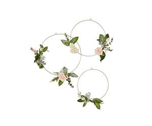 Ginger Ray- for Flowers Foliage Lot de 3, Gold Floral Wedding Hanging Hoops