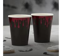 Ginger Ray FRI-129 Gobelets Halloween Noir