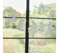 Ginger Ray Guirlande de fanions à Suspendre pour fête de Pâques avec 8 Lapins en Cartes et queues de Pompons