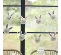 Ginger Ray Guirlande de fanions à suspendre pour fête de Pâques avec 8 têtes de lapin pastel en feutre découpées 1,5 m