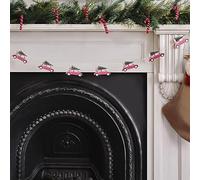 Ginger Ray- Guirlande de Noël à Suspendre 5 m, Wooden Car with Brush Tree