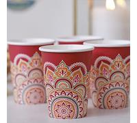 Ginger Ray Happy Diwali DW-109 Lot de 8 gobelets en papier Multicolore