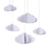 Ginger Ray HBA-108 Décoration à suspendre Nuages 3D Blanc