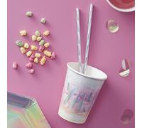 Ginger Ray IP-502 Gobelets de fête en papier irisé Motif arc-en-ciel