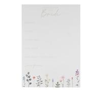 Ginger Ray Lot de 10 cartes de conseils floraux pour la mariée