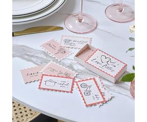 Ginger Ray Lot de 10 jetons d'amour souvenir de Saint-Valentin avec gestes romantiques et boîte d'allumettes, Red