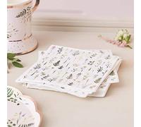 Ginger Ray Lot de 16 serviettes en papier « Let's ParTea »