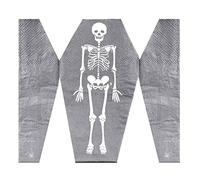 Ginger Ray Lot de 16 serviettes en papier Motif cercueil et squelette 33 cm