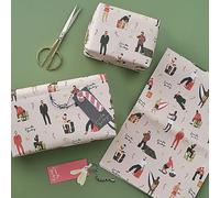 Ginger Ray Lot de 2 feuilles de papier et 4 étiquettes cadeaux Père Noël bébé