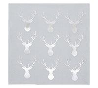 Ginger Ray Lot de 20 mini serviettes en papier de Noël métallisé Argenté