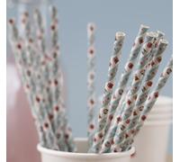 Ginger Ray Lot de 25 pailles vintage en papier Motif hibou