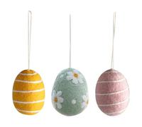 Ginger Ray Lot de 3 décorations d'œufs de Pâques Pastel en Feutre Faites à la Main à Suspendre sur des Branches d'arbre de Pâques