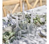 Ginger Ray Lot de 3 Porte-Bouteilles en Verre avec Bougies pour Mariage et fête Vert