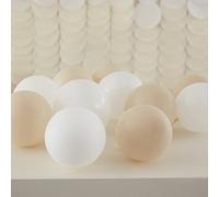 Ginger Ray Lot de 40 ballons écologiques en latex pour mosaïques de ballons ou décorations de fête - Neutre, poids et beige