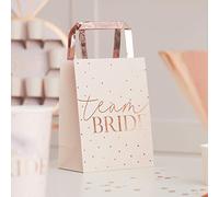 Ginger Ray Lot de 5 Sacs en Papier pour Enterrement de Vie de Jeune Fille - Or Rose