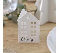 Ginger Ray Lot de 6 cartons de table en papier de coton blanc pour décoration de table de Noël