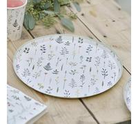 Ginger Ray Lot de 8 assiettes en carton imprimées à motif floral pour enterrement de vie de jeune fille Multicolore