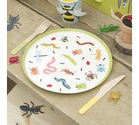 Ginger Ray Assiettes de fête en papier Creepy Crawly Bugs, vaisselle d'anniversaire pour enfants, paquet de 8